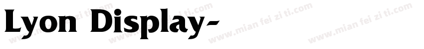 Lyon Display字体转换